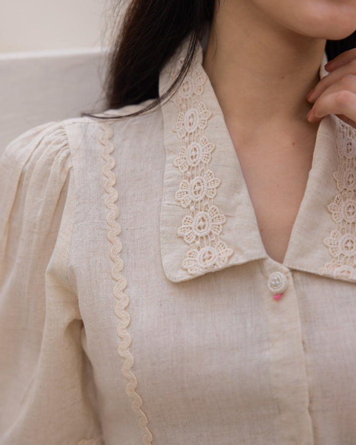 Cotton Ivory Lace Dress