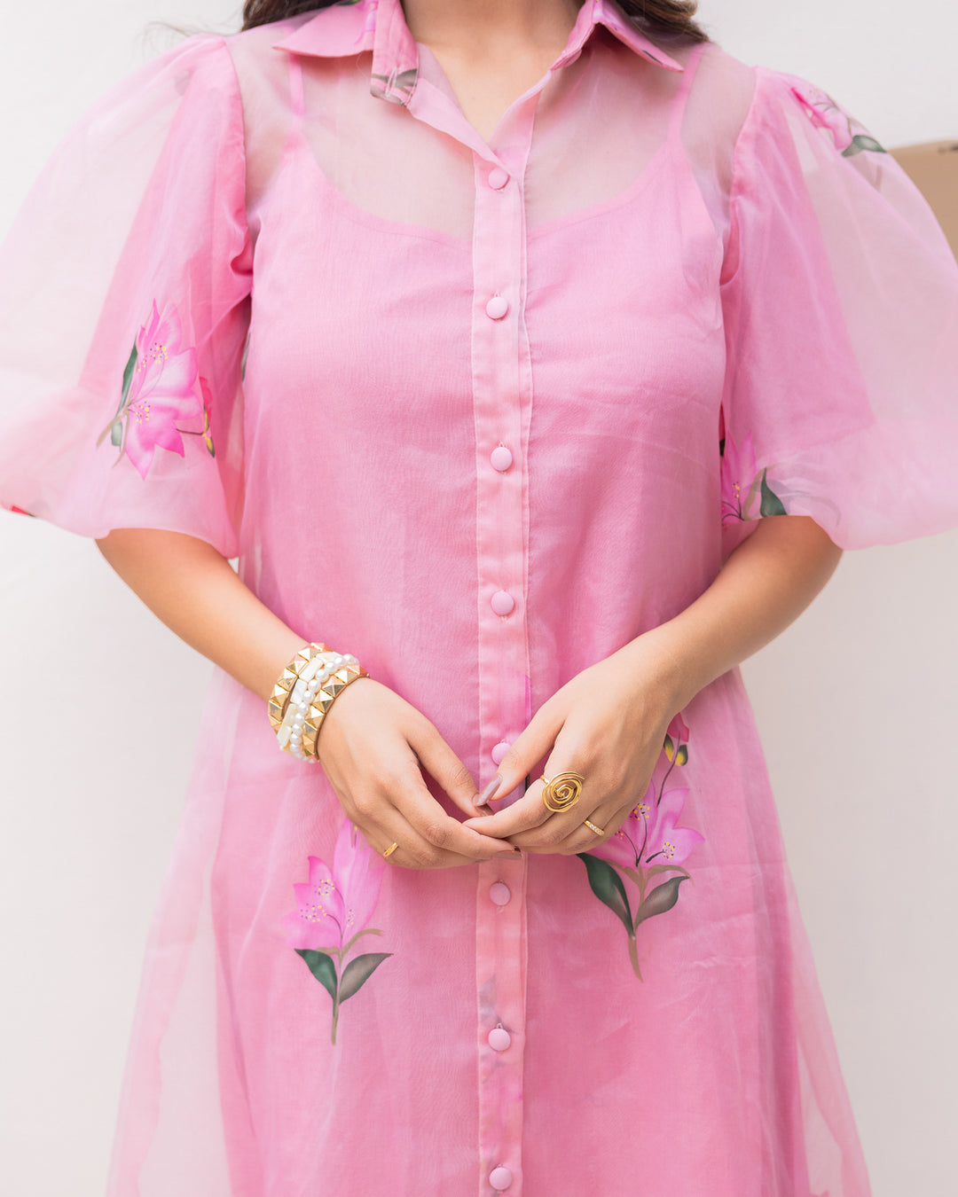 Baby Pink Organza Dress