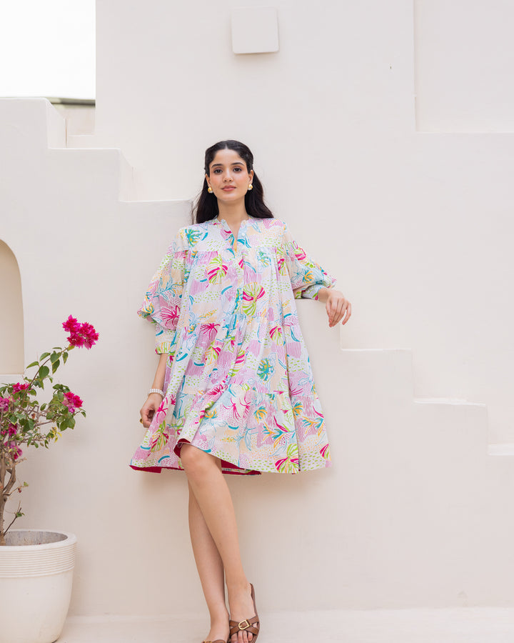 Summer White Tiered Dress