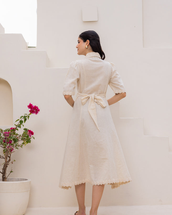 Cotton Ivory Lace Dress
