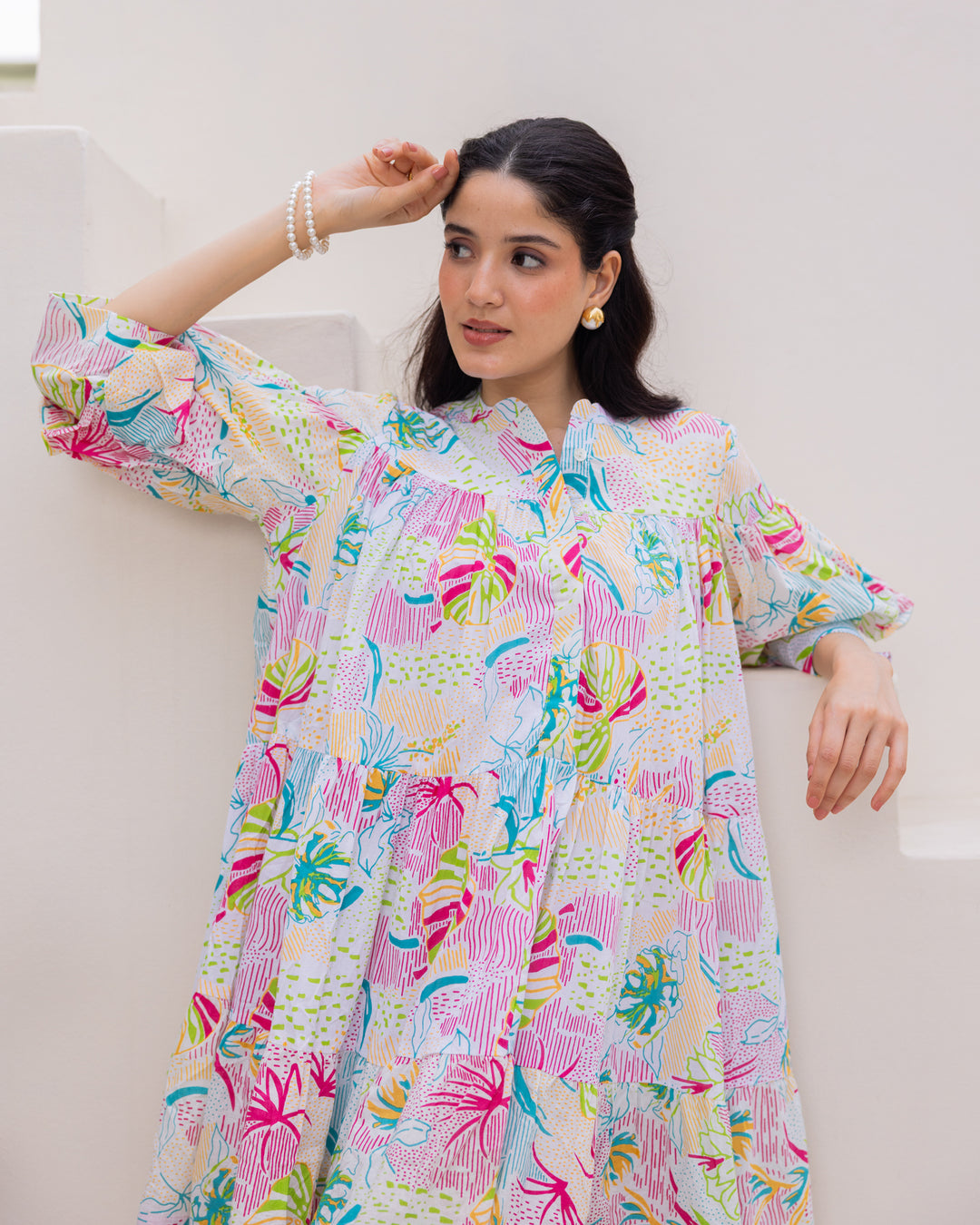 Summer White Tiered Dress