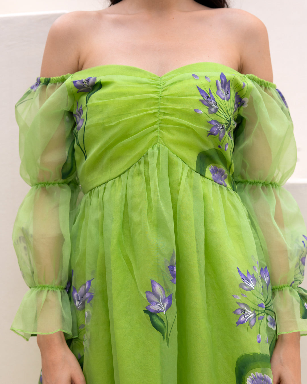 Leaf Organza Floral Dress