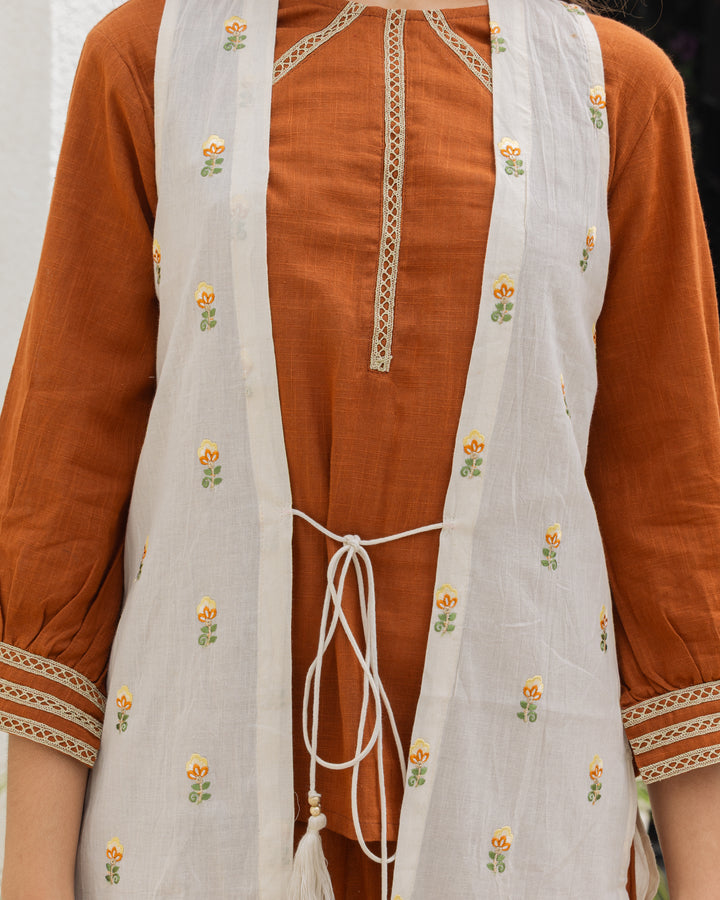 Brown Co-ord with Jacket