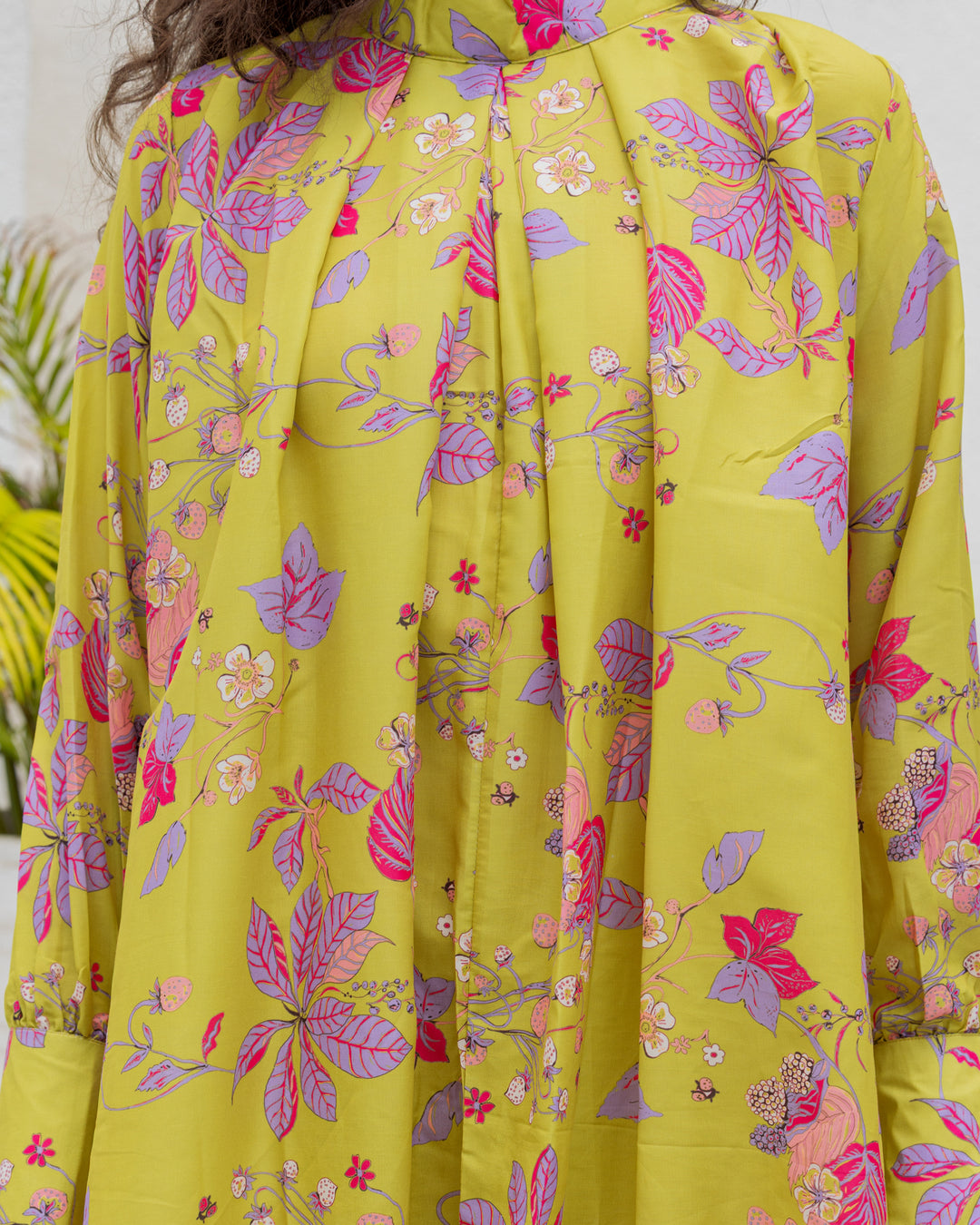 Lime Floral Printed Kurta set