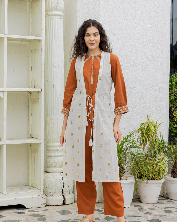 Brown Co-ord with Jacket