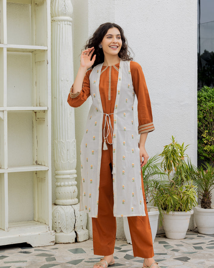 Brown Co-ord with Jacket