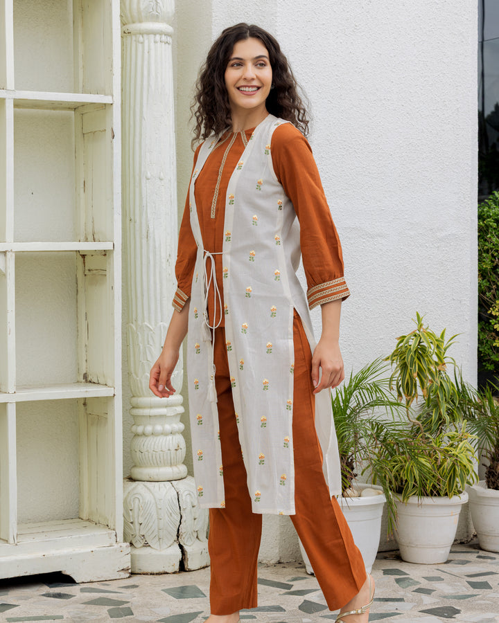 Brown Co-ord with Jacket