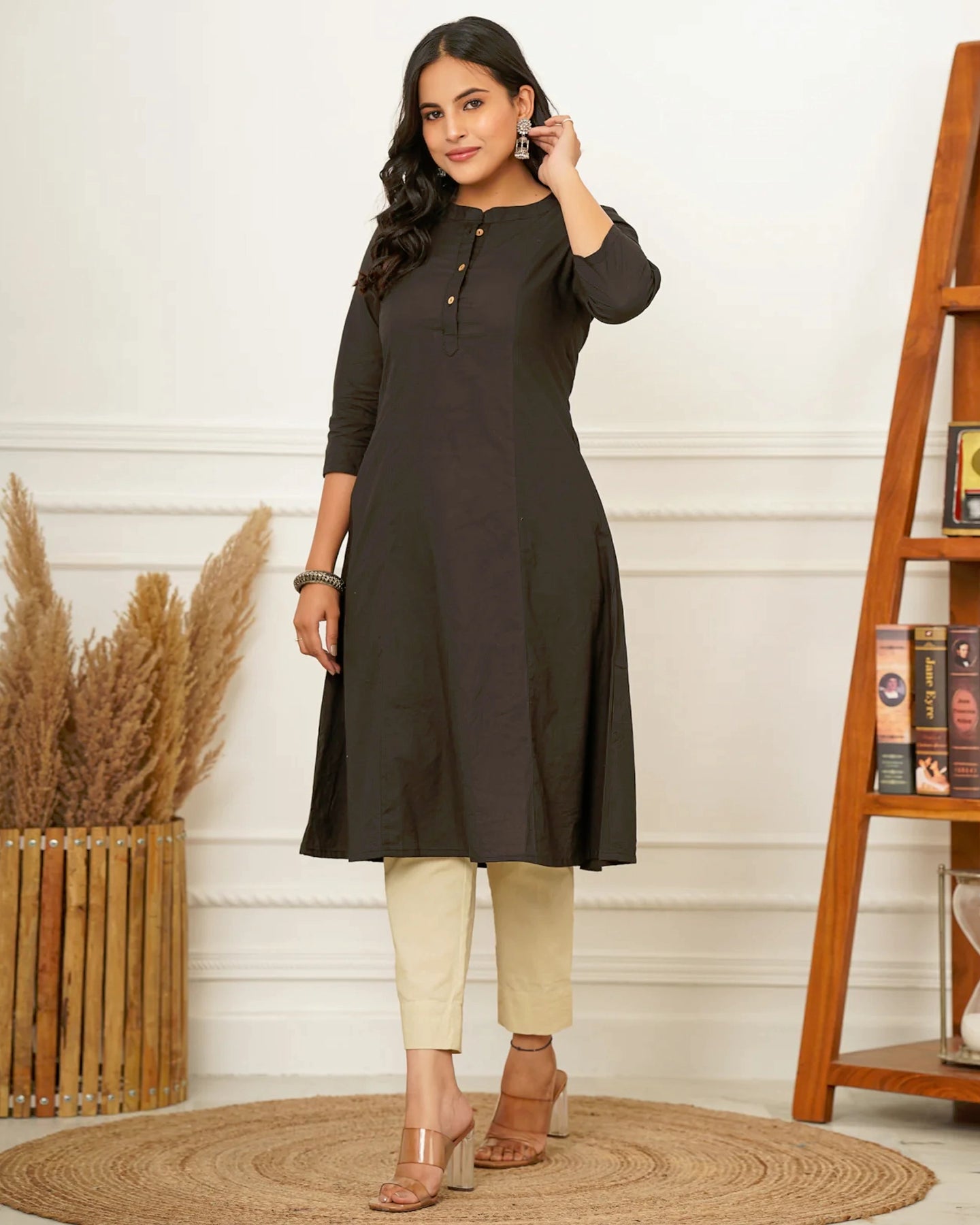 Black A Line Kurti – Ambraee