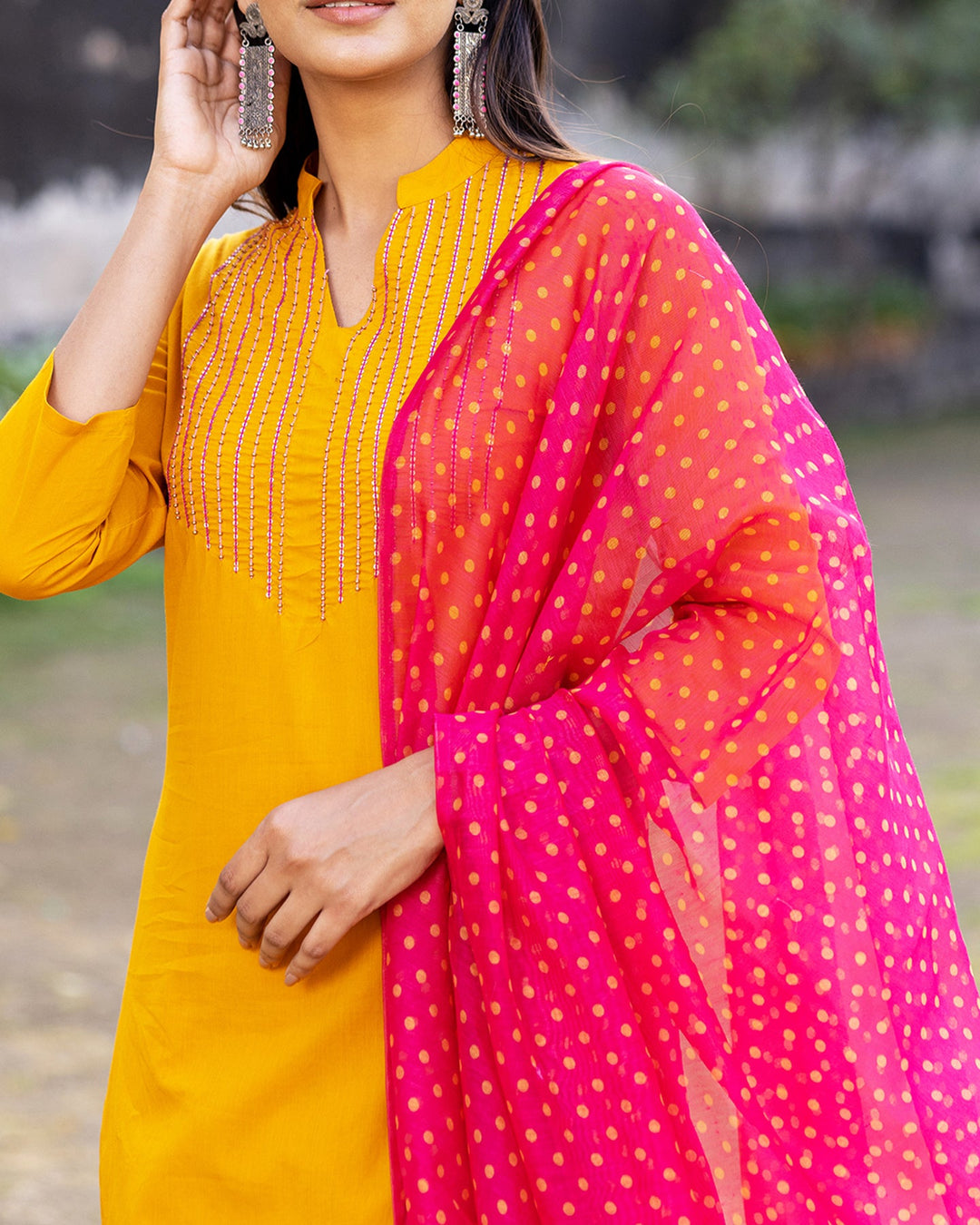 Medallion Kalamkari Suit Set