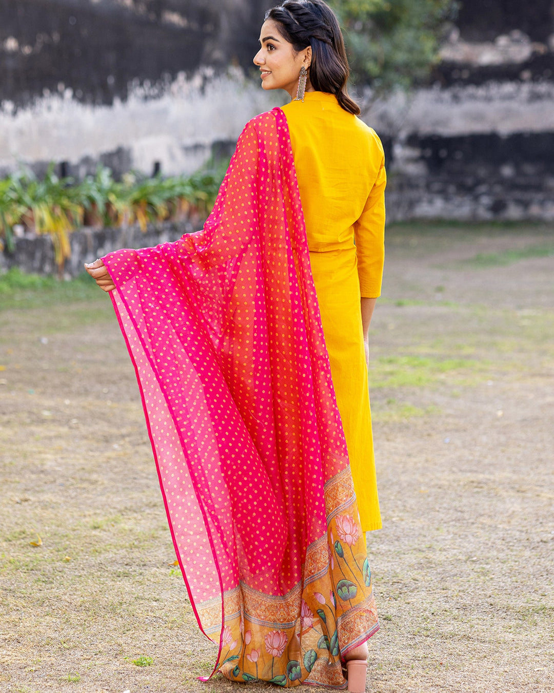 Medallion Kalamkari Suit Set