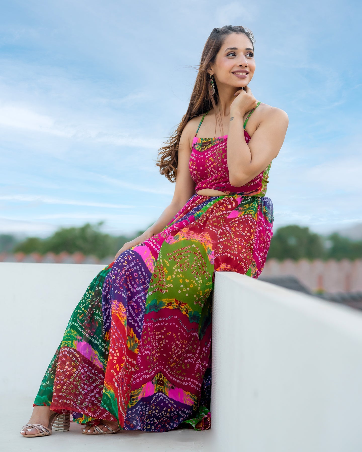 Buy Crossandra Maxi Dress Online in India – Ambraee