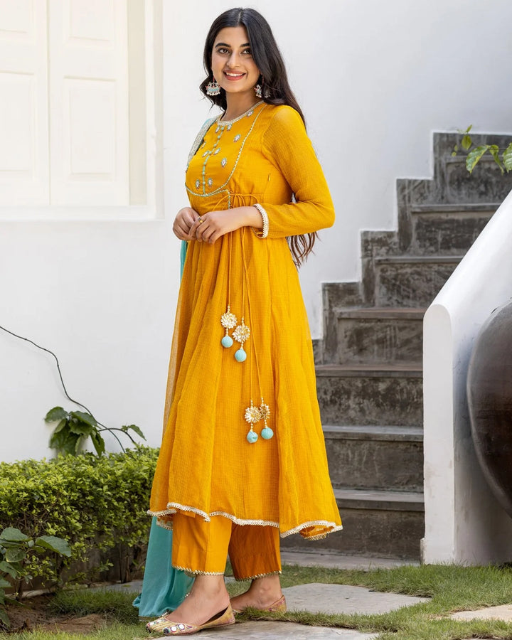 Shefali Kota Doria Suit Set