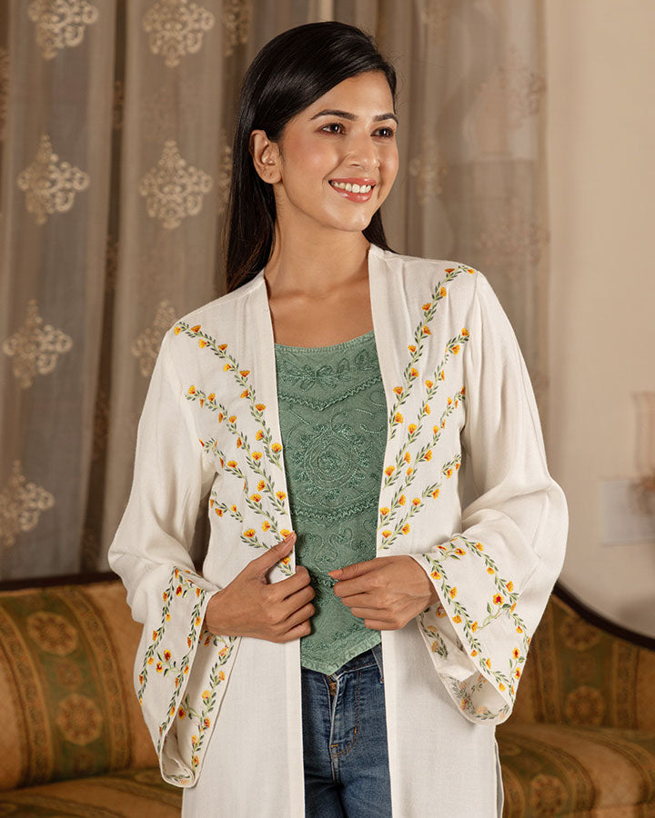 White Gulmarg Jacket