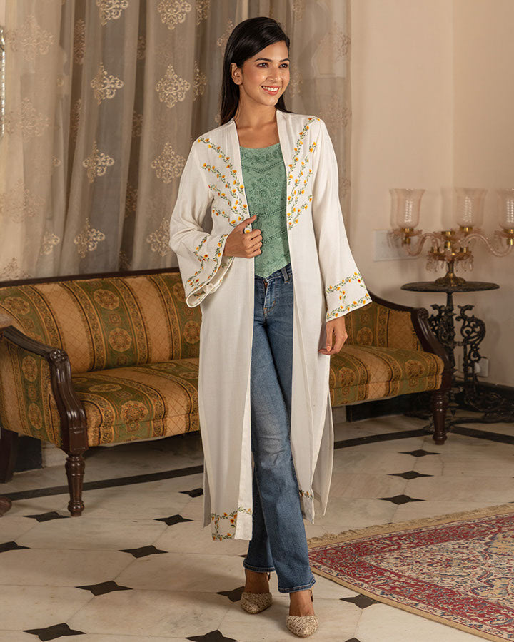 White Gulmarg Jacket