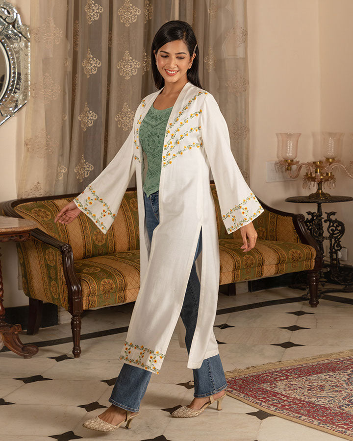 White Gulmarg Jacket