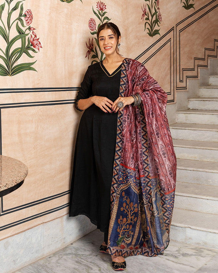 Krsnah Kalamkari Ethnic Suit Sets | Ambraee Ambraee Krsnah Kalamkari Ethnic Suit Sets | Ambraee Ambraee