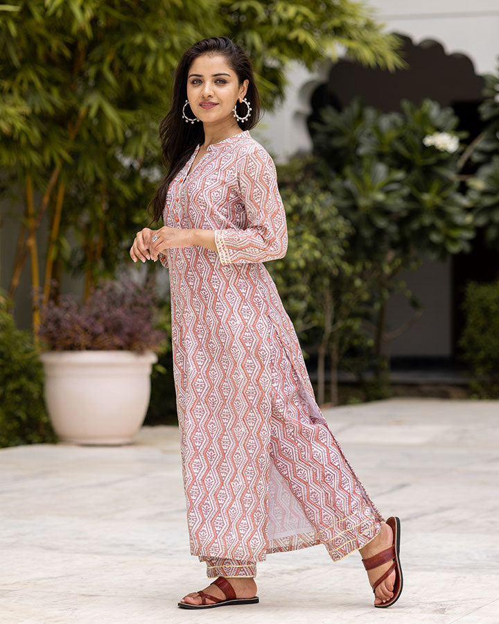 Purple Tribal Kurta Set