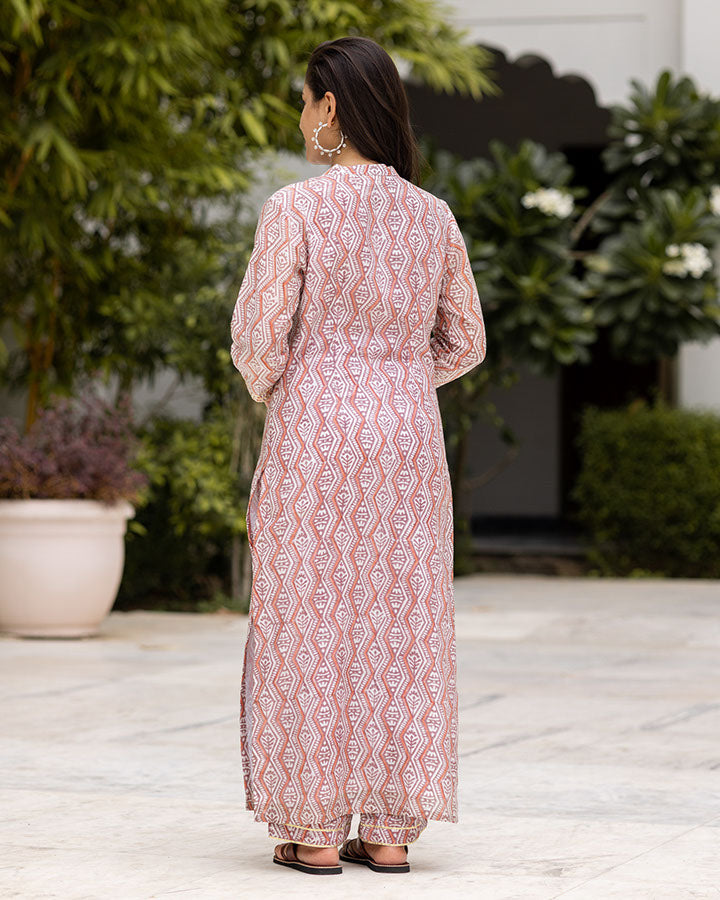 Purple Tribal Kurta Set