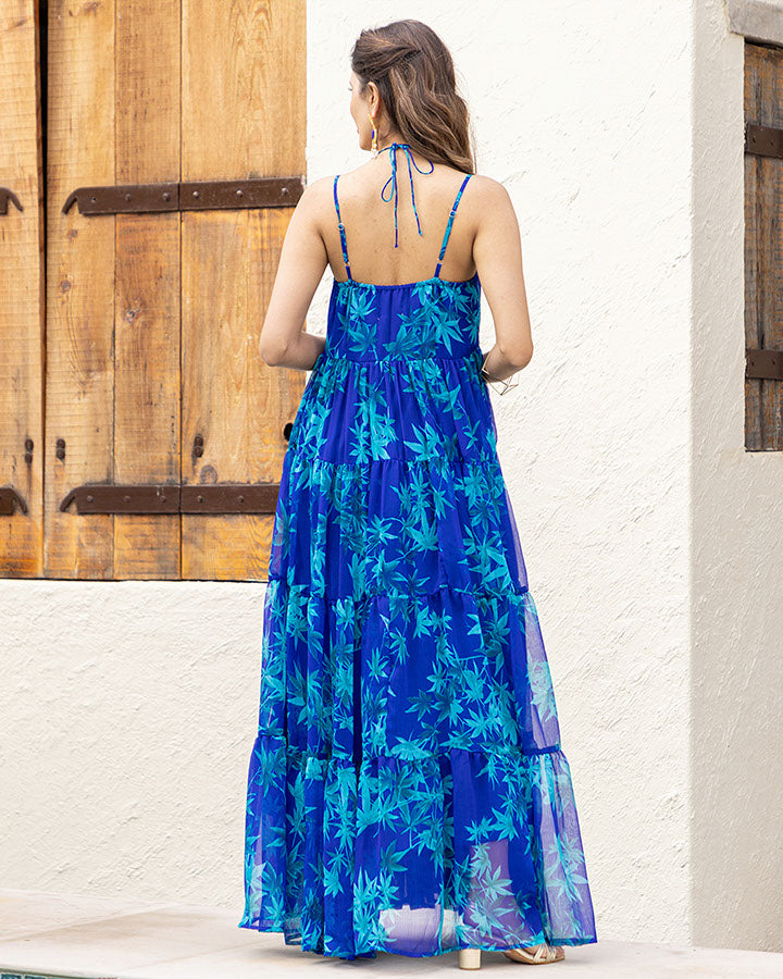 REEFER PRINTED MAXI DRESS