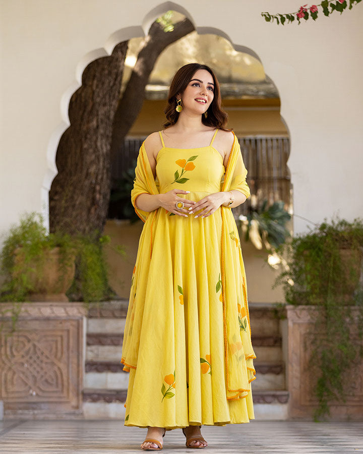Suhani Cotton Handpainted Suit Set
