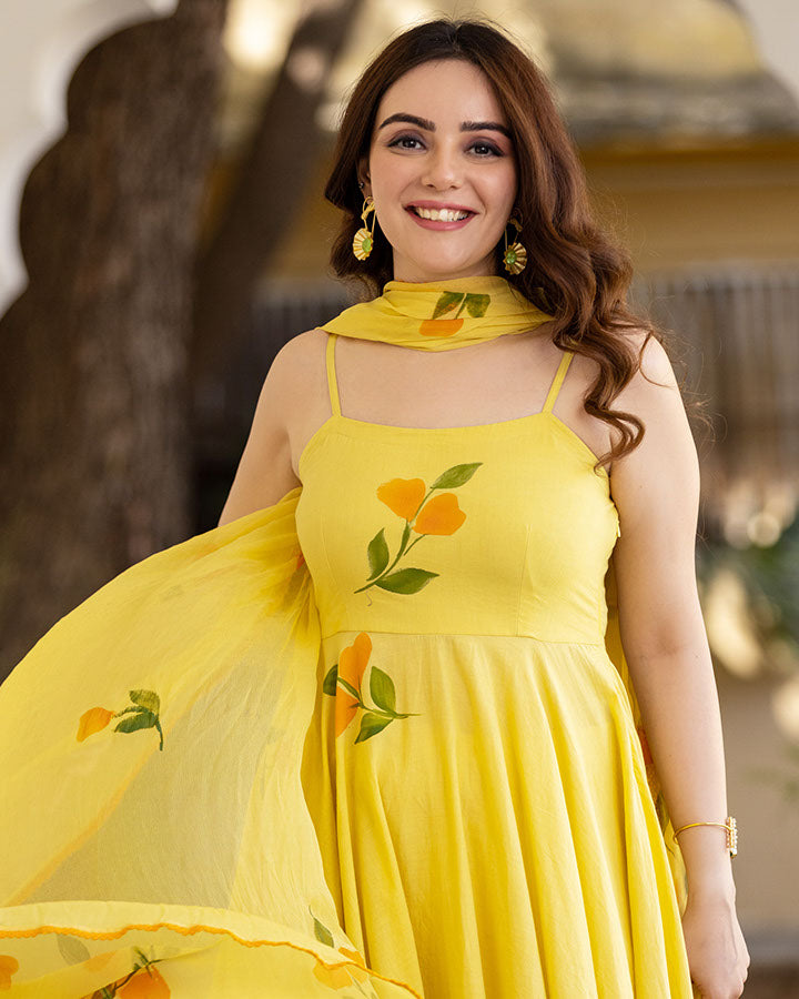 Suhani Cotton Handpainted Suit Set