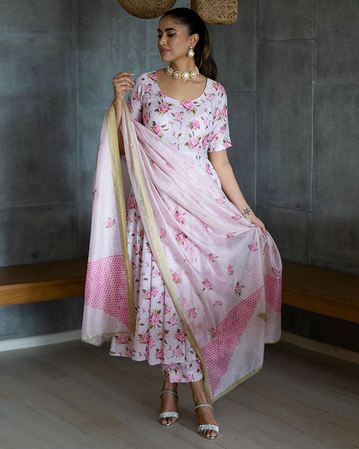 Pink Rose Suit Set