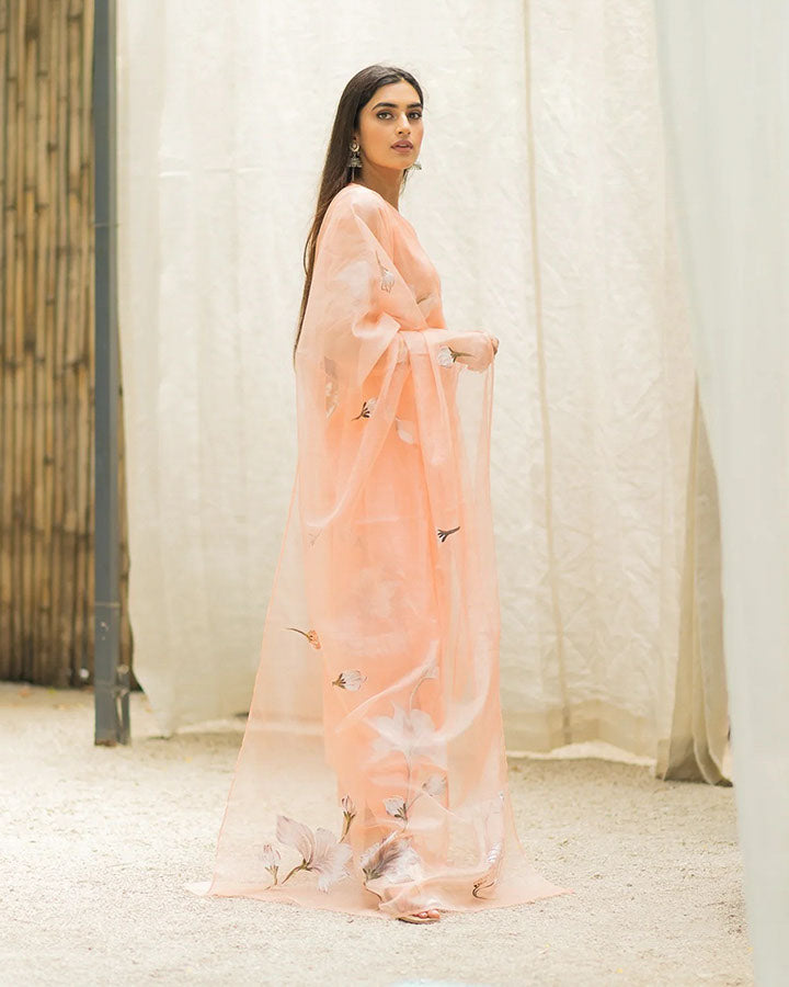 Peach Handpaint Suit Set