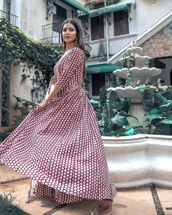 Embroidered Kanchali Floor Length With Dupatta
