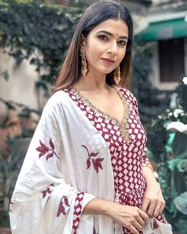 Embroidered Kanchali Floor Length With Dupatta