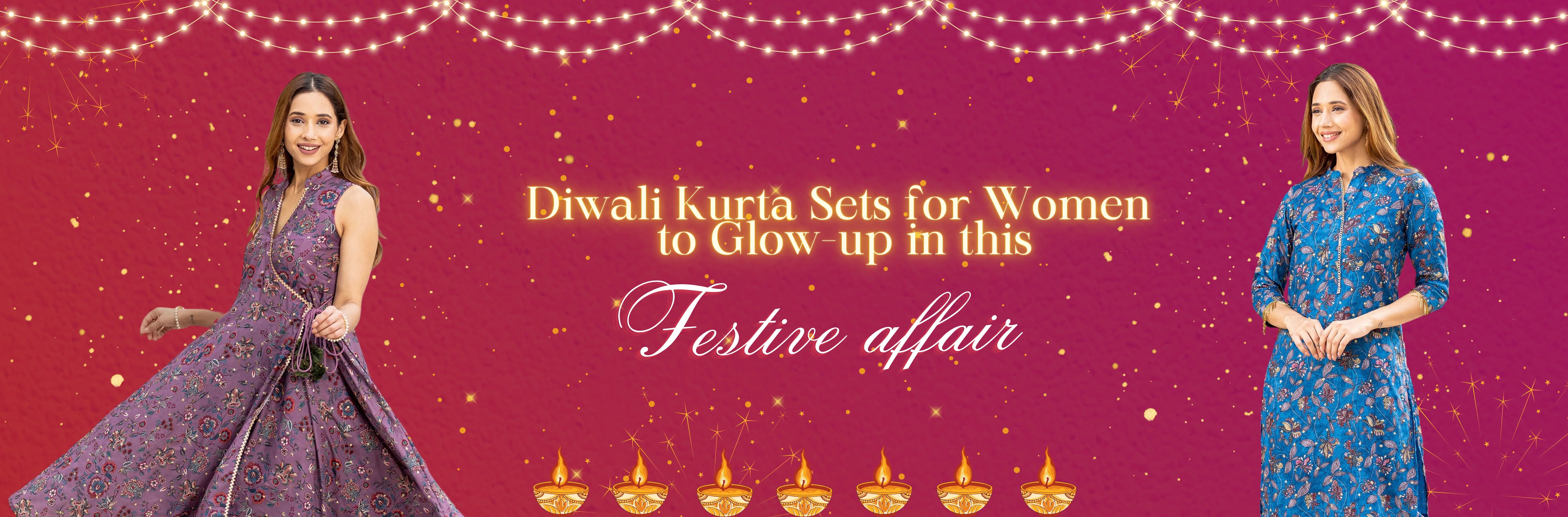Stylish Diwali Kurta Sets for Women