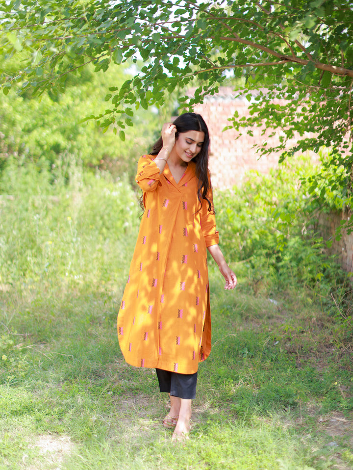 Mustard Organic Cotton Kurta Set