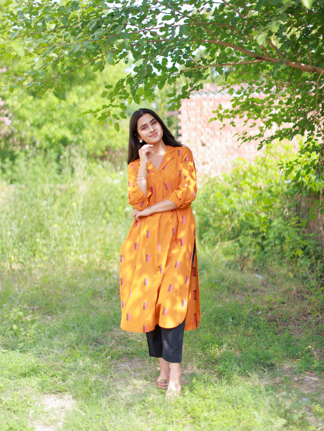 Mustard Organic Cotton Kurta Set