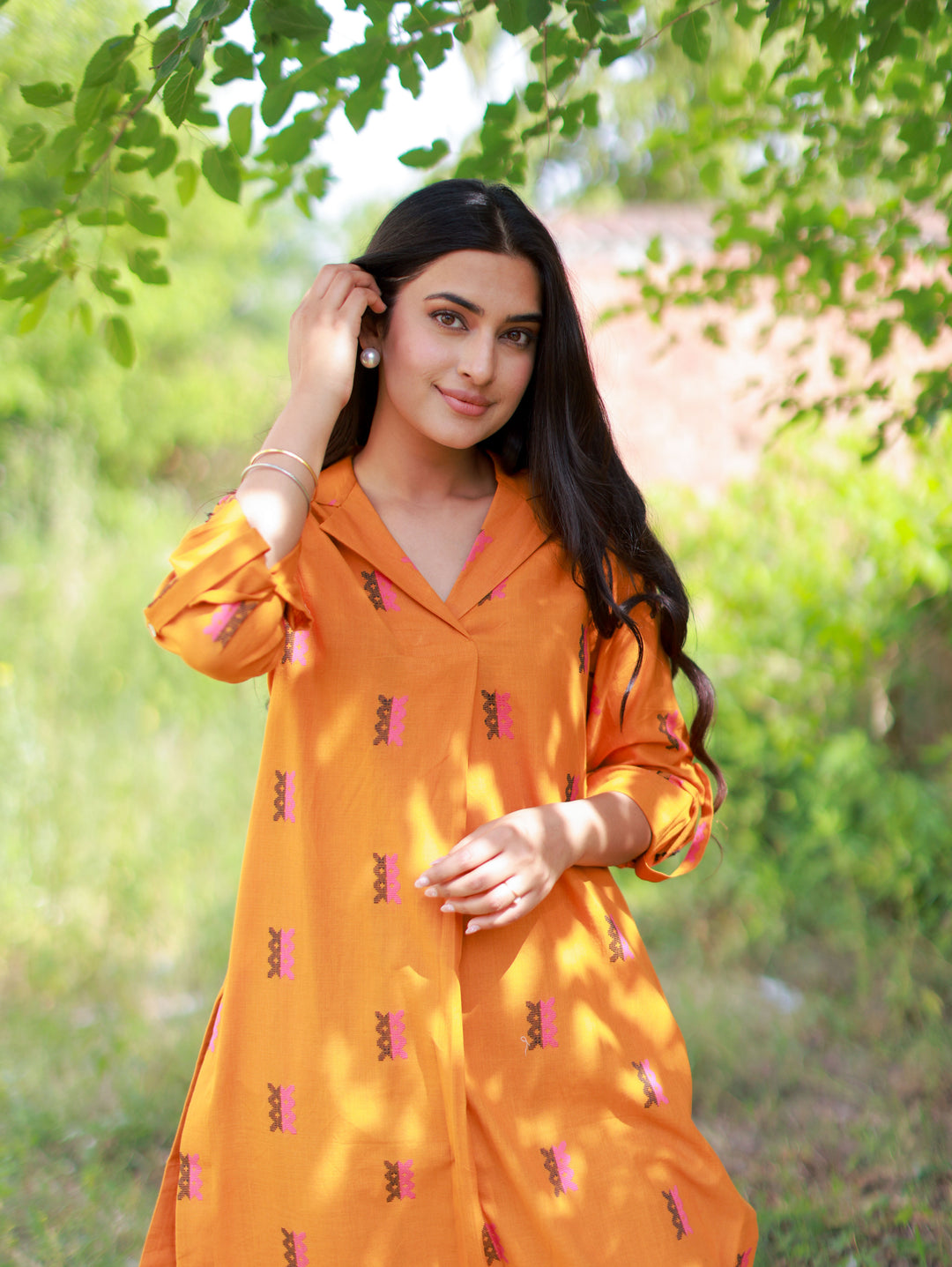 Mustard Organic Cotton Kurta Set