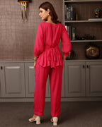 Red Tie-up Co-ord Set