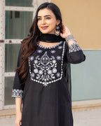Black Aari Work Suit Set