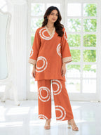 TERRACOTTA LINEN CO-ORD SET