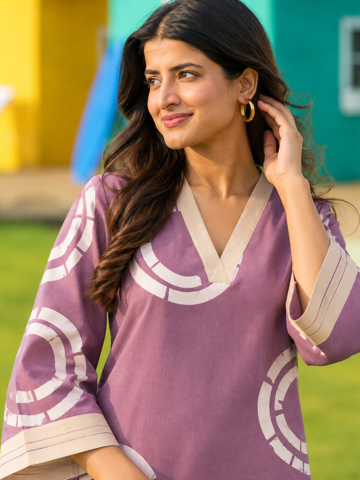 MAUVE LINEN CO-ORD SET