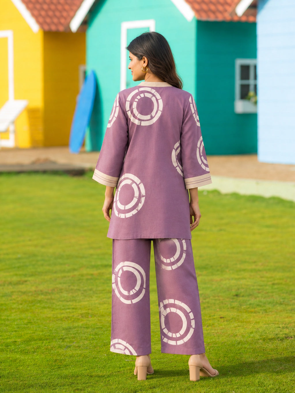MAUVE LINEN CO-ORD SET