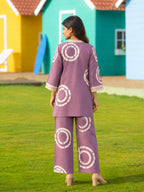 MAUVE LINEN CO-ORD SET