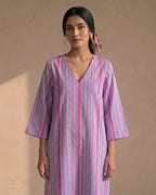 Purple Blush Stripe Kurta Set