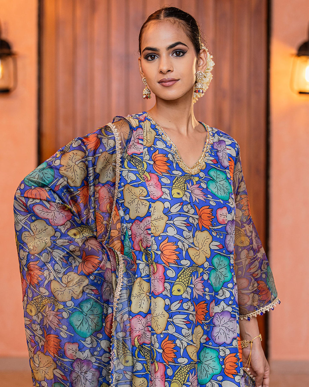 Multicolor Kalamkari Suit Set