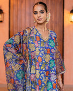 Multicolor Kalamkari Suit Set