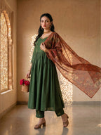 THE EMERALD TWILIGHT ANARKALI SUIT SET