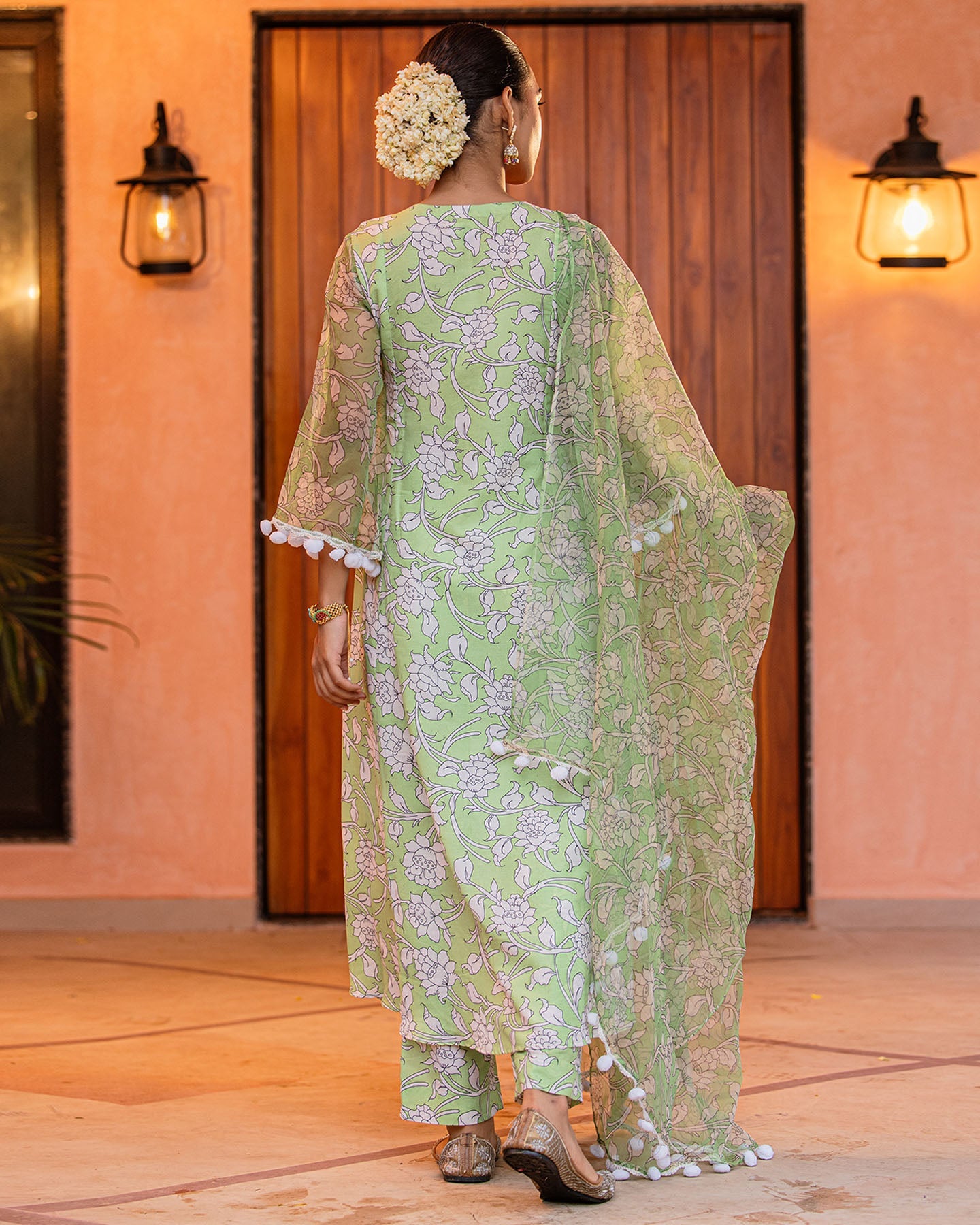 Pistachio Green Kalamkari Suit