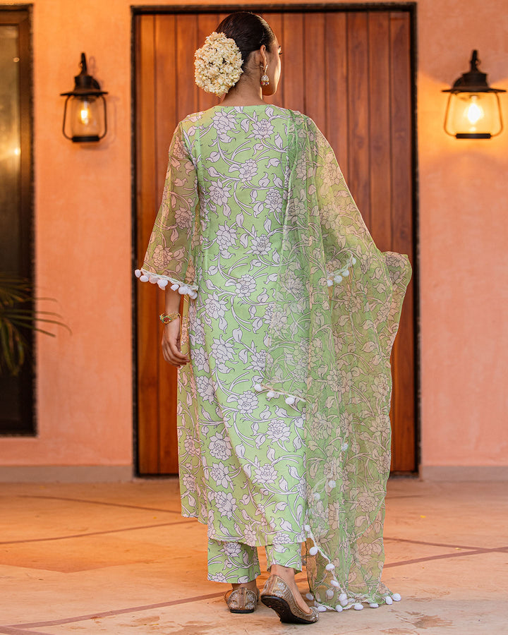 Pistachio Green Kalamkari Suit 