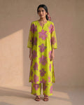 Yellow Bloom Floral Kurta Set