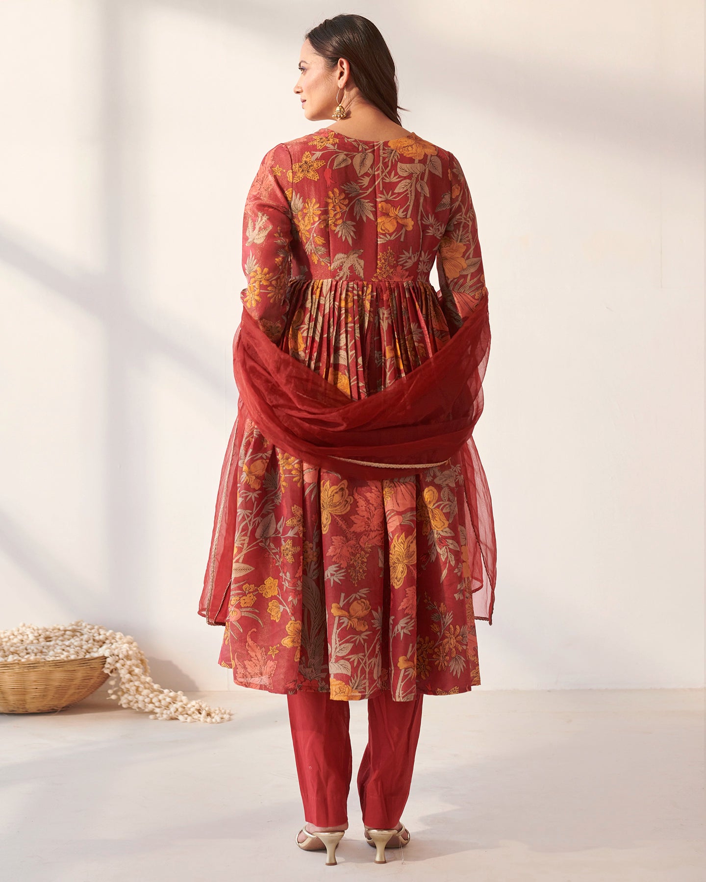 Crimson Mythical Bloom Suit Set