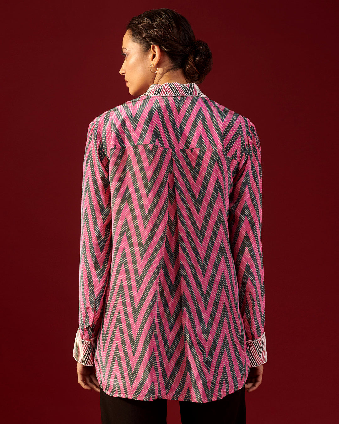 Pink Chevron Accent Shirt