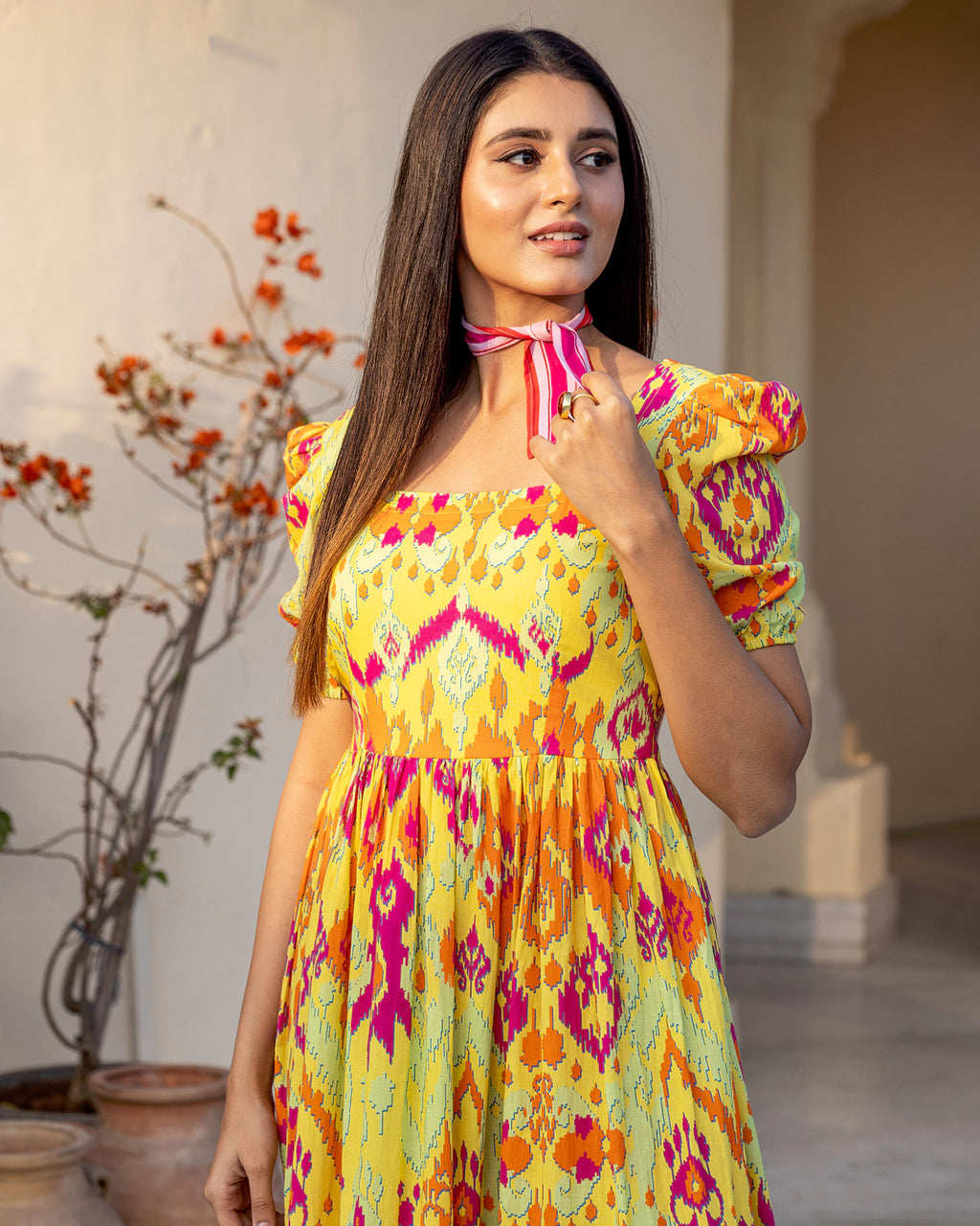 Multicolour Ikat Dress