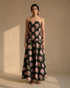Black Floral Tube Co-ords